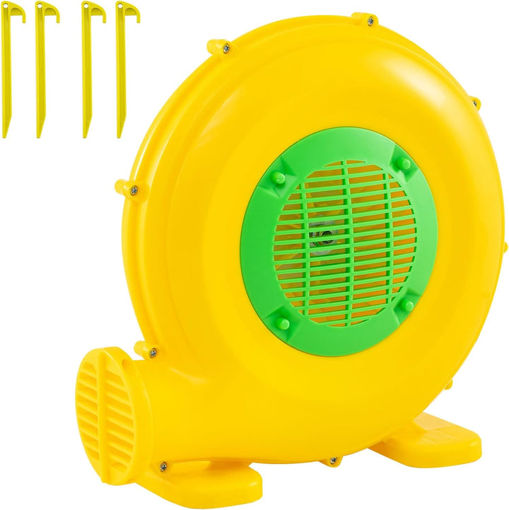 RELAX4LIFE 450W Gebläse Hüpfburg, Luftgebläse mit Praktischem Griff und 2 Erdspiessen, Leistung 1650