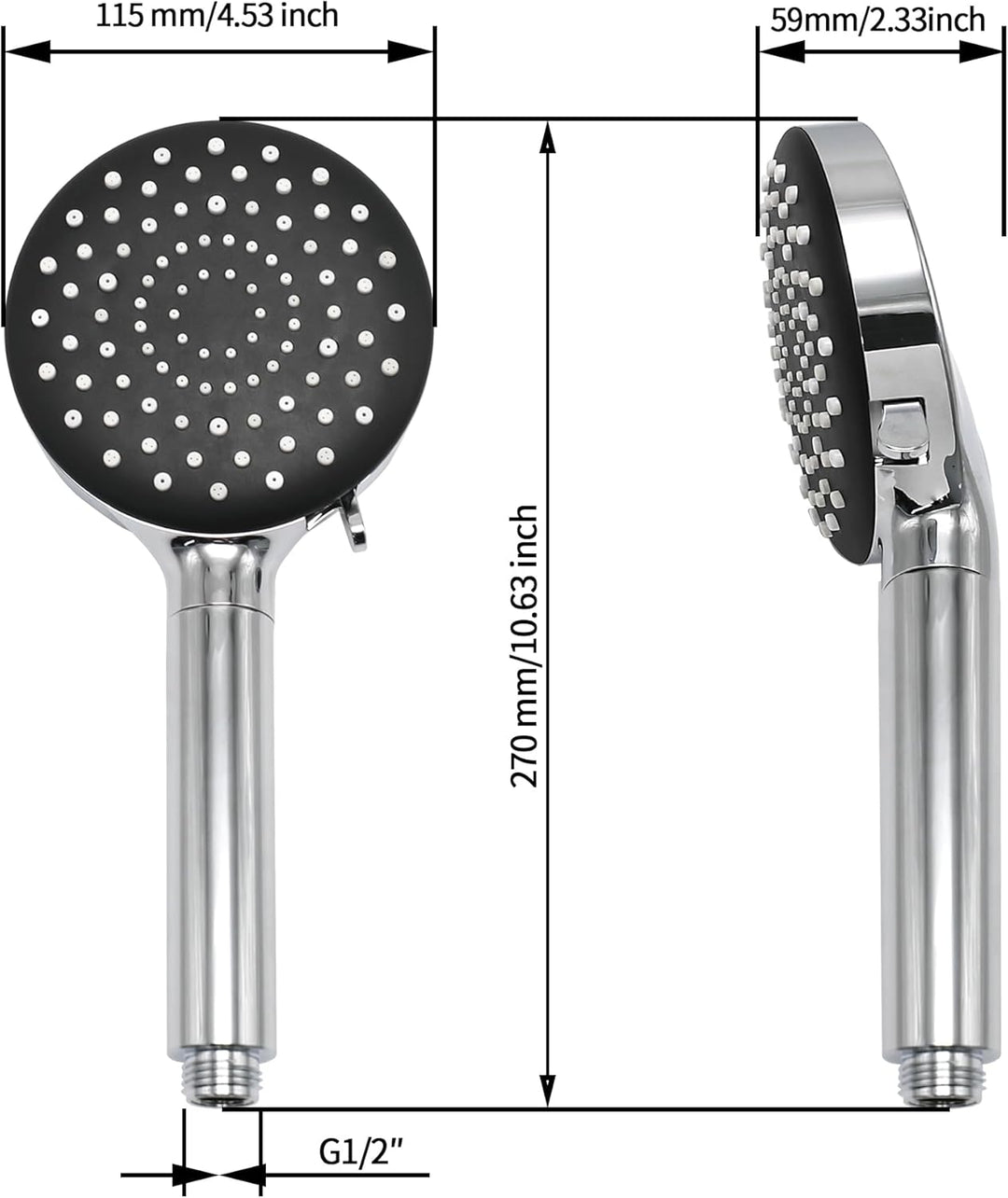 Duschkopf mit Filter 6+1 Strahlarten Duschkopf mit Schlauch Duschbrause Shower Head Wassersparend Ho