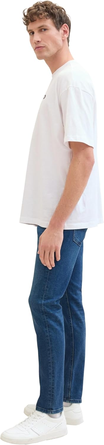 TOM TAILOR Denim Herren Piers Slim Jeans mit Stretch 30W / 30L 10120 - Used Dark Stone Blue Denim, 3