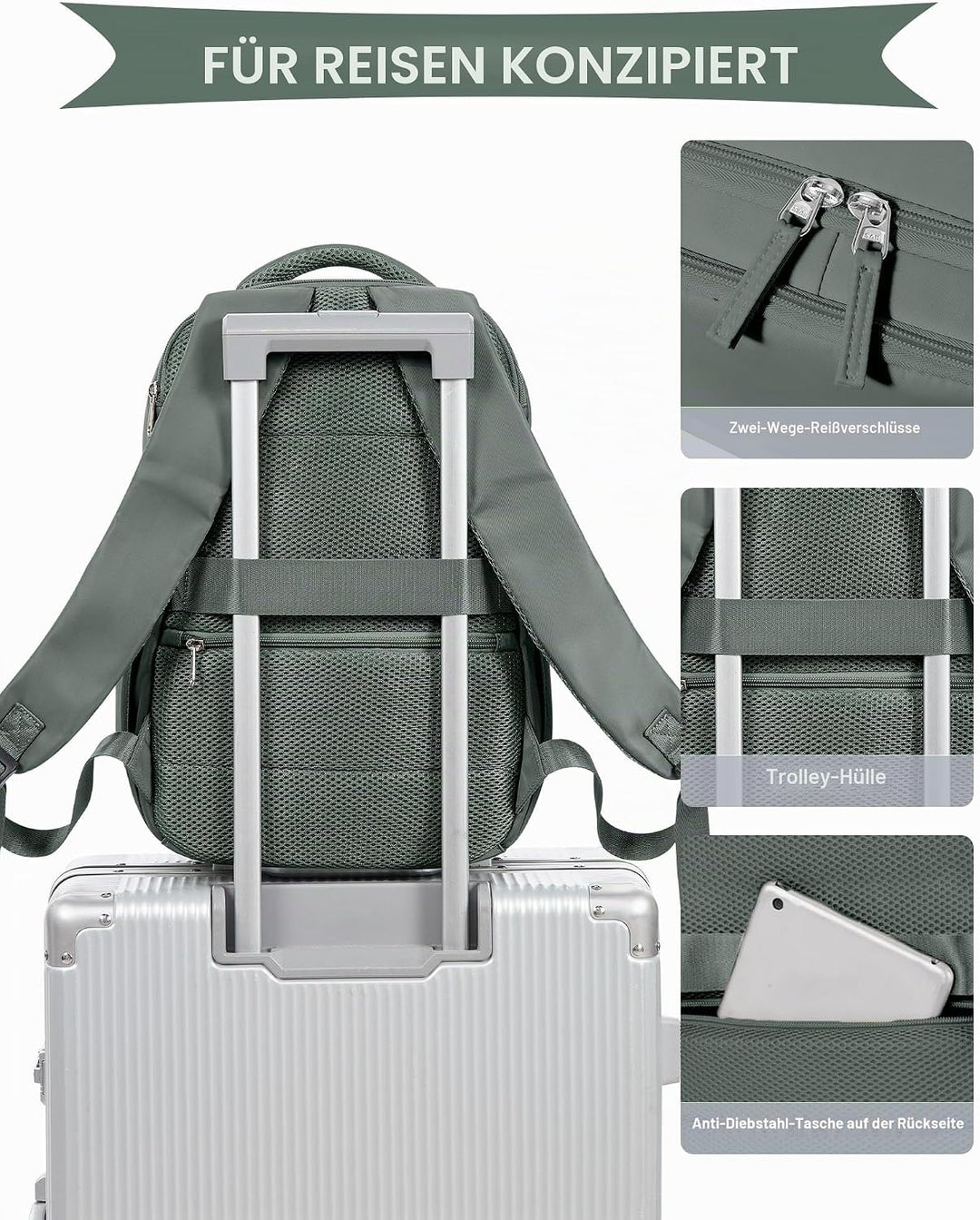 SZLX Vakuum Rucksack Ryanair Handgepäck 40x30x20 Wizzair Rucksack 40x20x25 für Ryanair Reiserucksack
