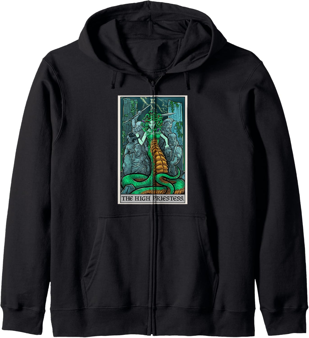 Medusa Tarotkarte für die Hochpriesterin, griechische Mythologie, Geschenk Kapuzenjacke