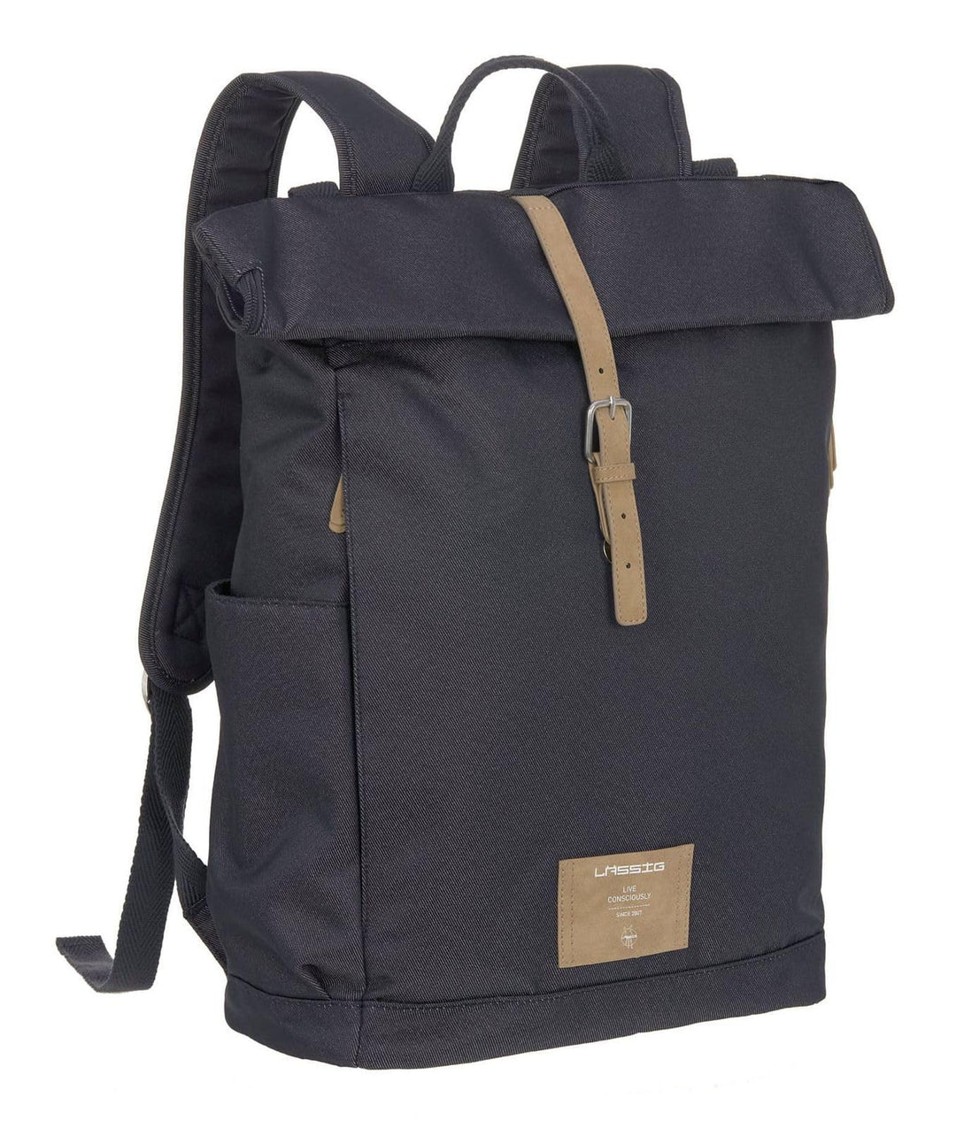 LÄSSIG Rolltop Backpack Denim Blue, Denim Blue