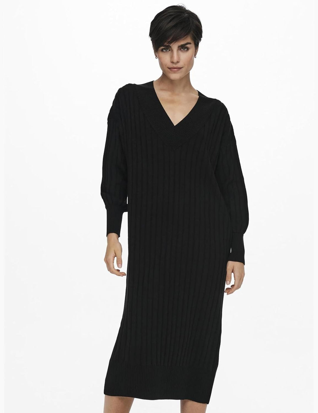 ONLY Female Strickkleid Onlnew Langes Kleid XS Schwarz, XS Schwarz