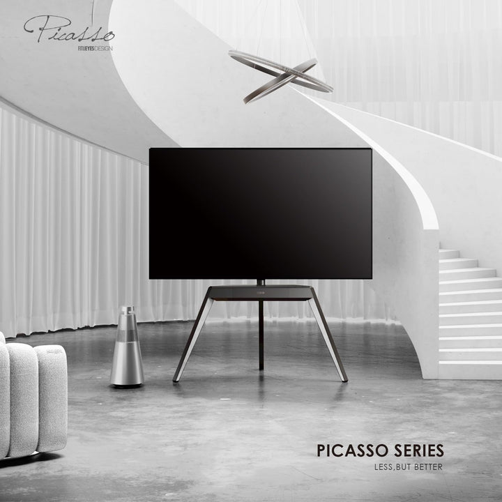FITUEYES Design TV Ständer für 55 60 65 70 75 78 Zoll Fernseher TV Stand im Staffelei Design höhenve