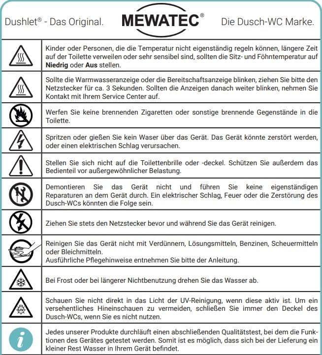 MEWATEC Dusch WC Sitz D700 2.0 mit Anschluss-Set | Bidet Toilettensitz | Dusch WC | Bidet | Podusche