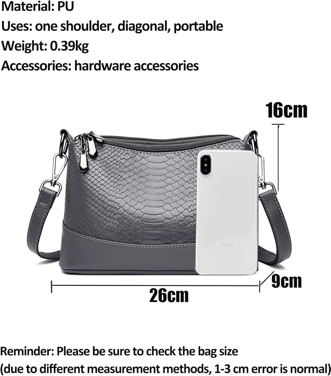 EINYNIUER Damen Umhängetasche Kleine - Krokodilmuster Crossbody Bag - weiche Haut Schultertasche Abe