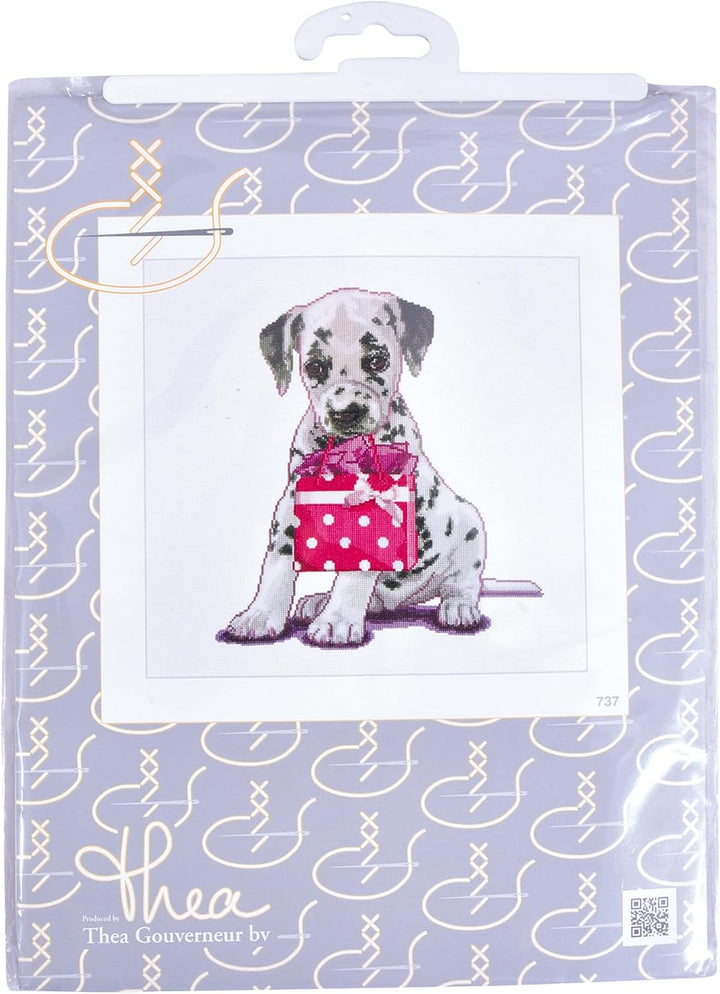 Thea Gouverneur - Kreuzstich-Set - Puppy WentShopping - Aida - 16 Count - Für Erwachsene - 737A 31x3