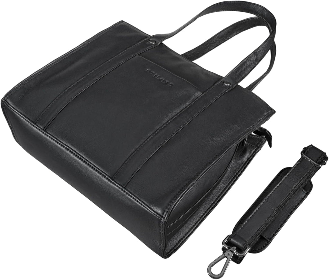 STILORD 'Ariana' Shopper Business Damen Leder Businesstasche Frauen Tote Bag Handtasche Arbeitstasch