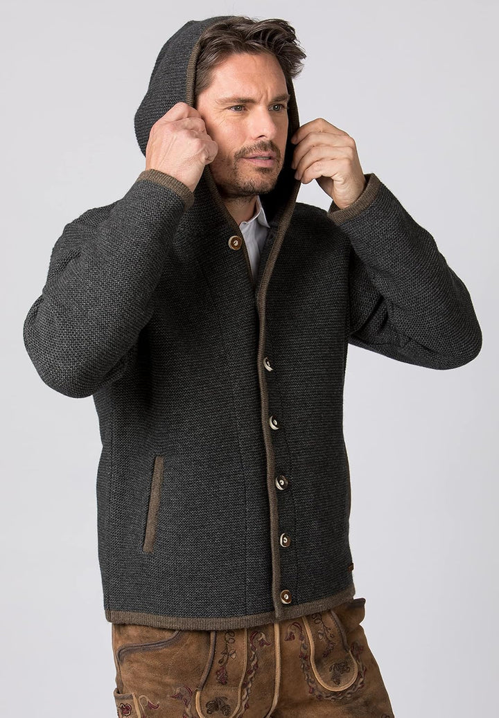 Stockerpoint Herren Jacke Alex Strickjacke 46 Anthrazit, 46 Anthrazit