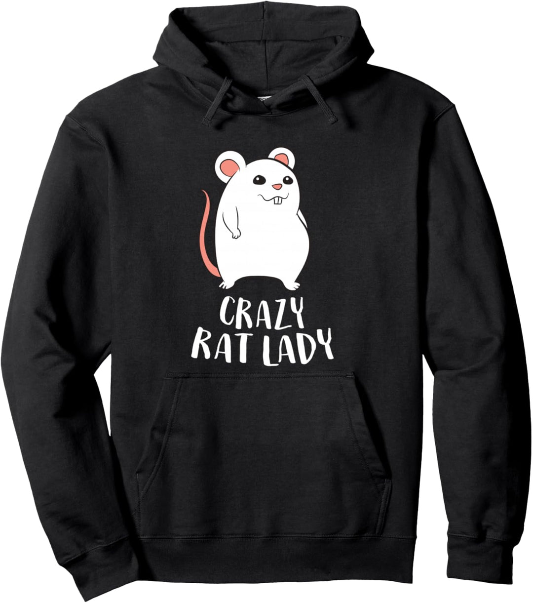 Verrücktes Ratten Mädchen Crazy Rat Lady Haustier Ratte Pullover Hoodie
