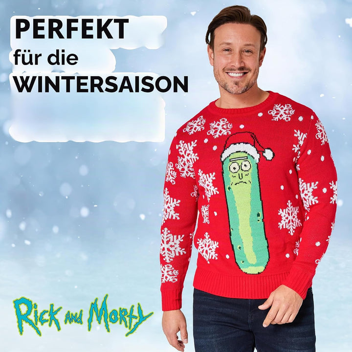 RICK AND MORTY Weihnachtspullover Herren - Christmas Pullover in M-2XL, Festlicher Christmas Sweater