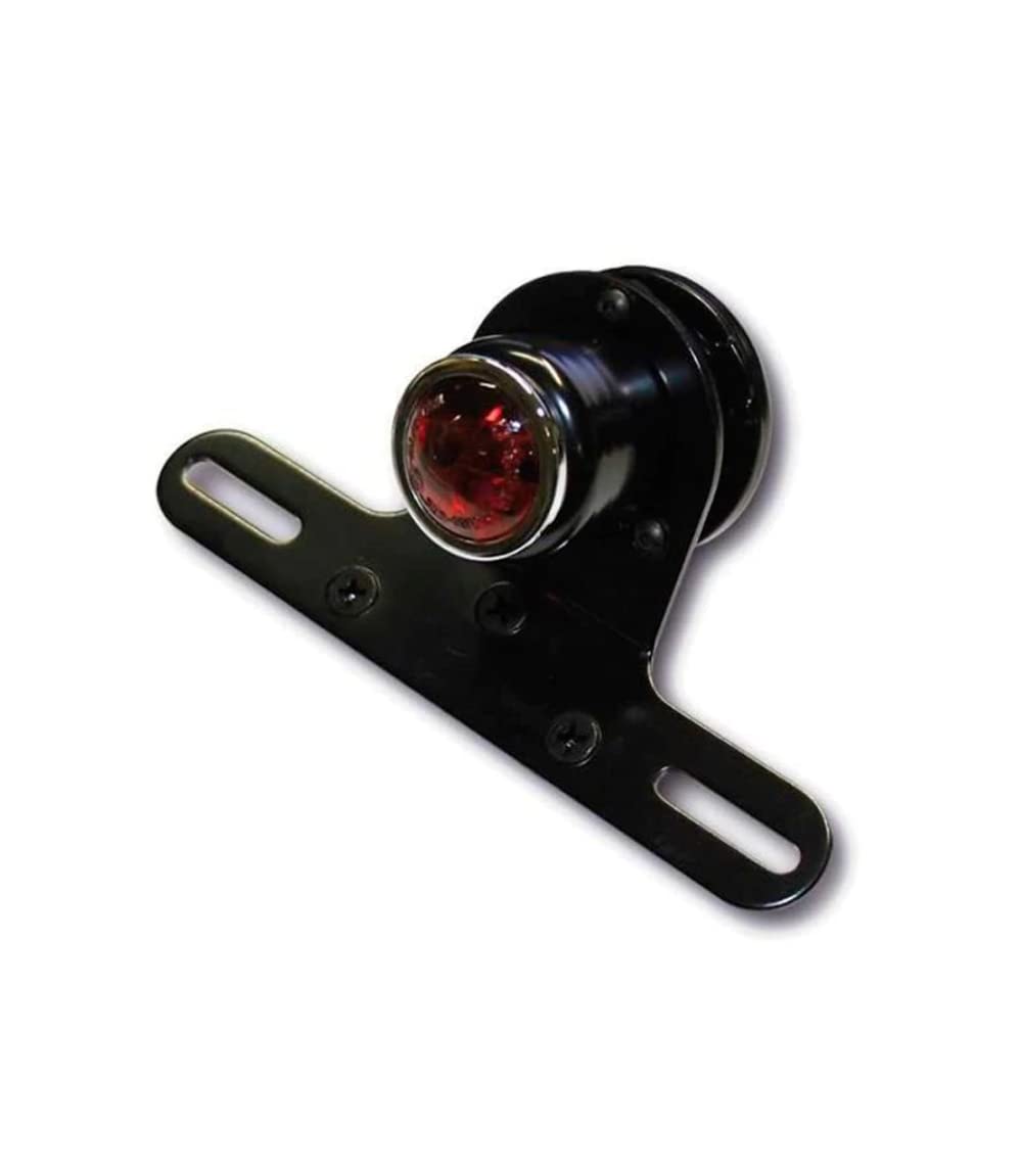 ShinYo LED Rücklicht Old School Typ4 Ø44mm mit Nr.-Halter schwarz