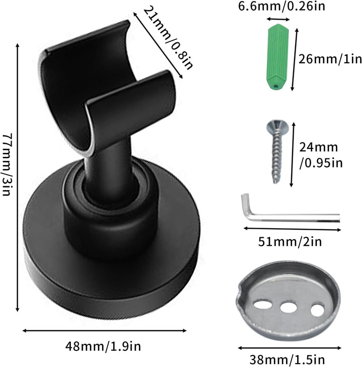 Handbrause Halterung, Verstellbarer Brausehalter, 360° Drehbar Duschkopfhalterung, Universel Edelsta