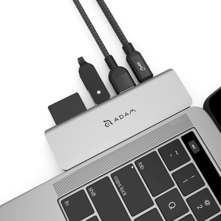 ADAM elements CASA Hub 5E 5-in-1 | Apple MacBook & USB-C Notebooks | grau | AAPADHUB5EGY
