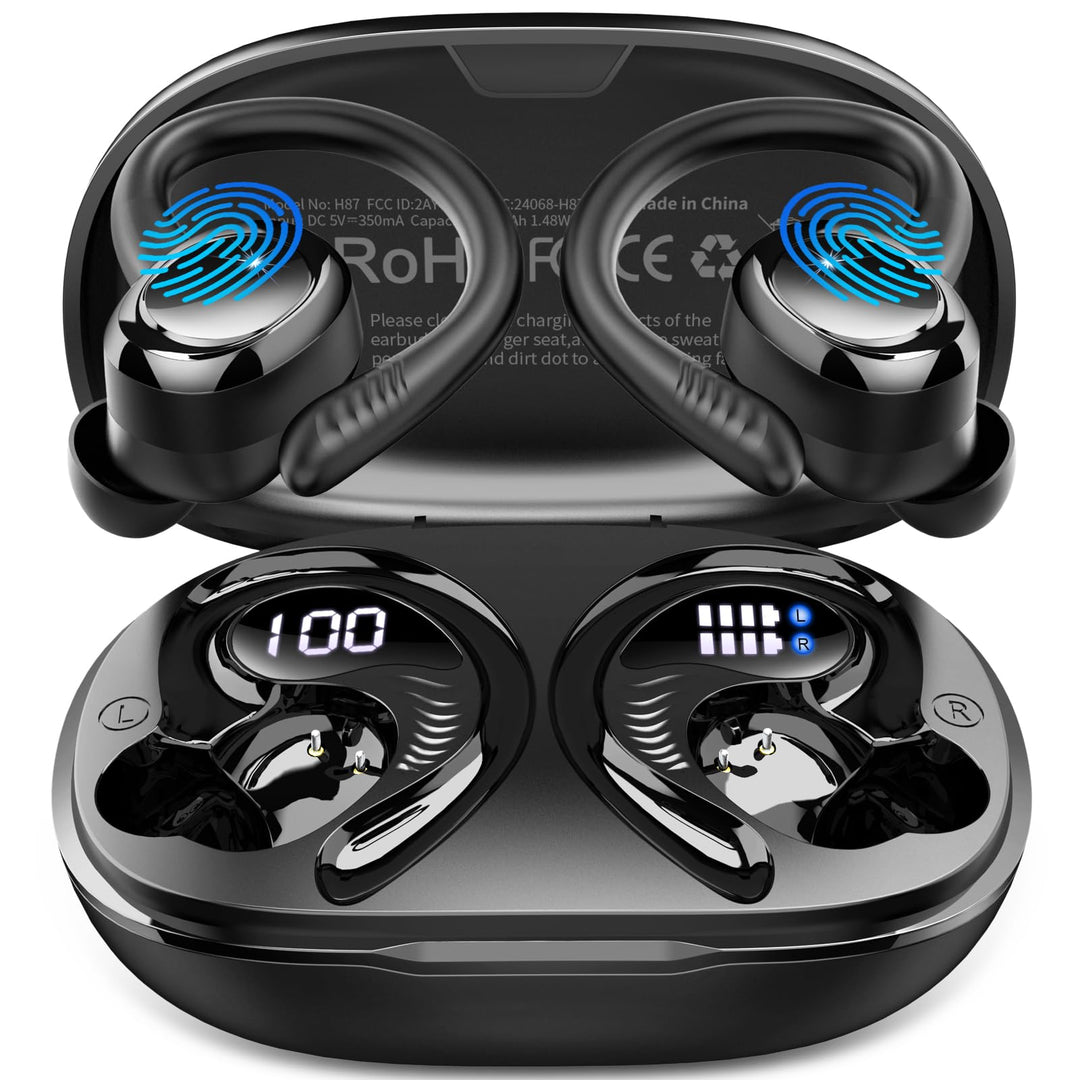Bluetooth 5.4 Kopfhörer Sport, 2026 Neu In Ear Kopfhörer Kabellos Bluetooth mit 6D Stereo/4 ENC Mic,