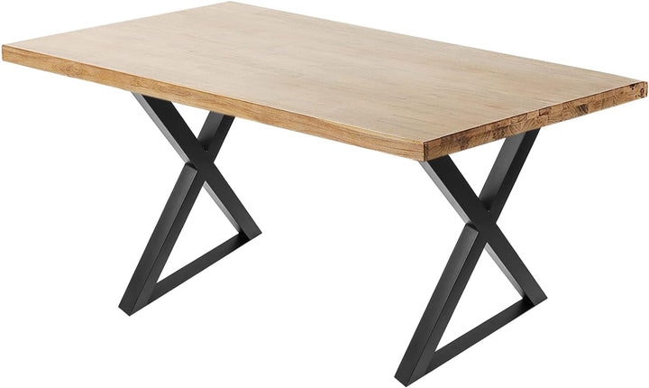 PrimeMatik - Tischbeine in 'X' aus Stahl 590 x 50 x 710 mm 2-Pack