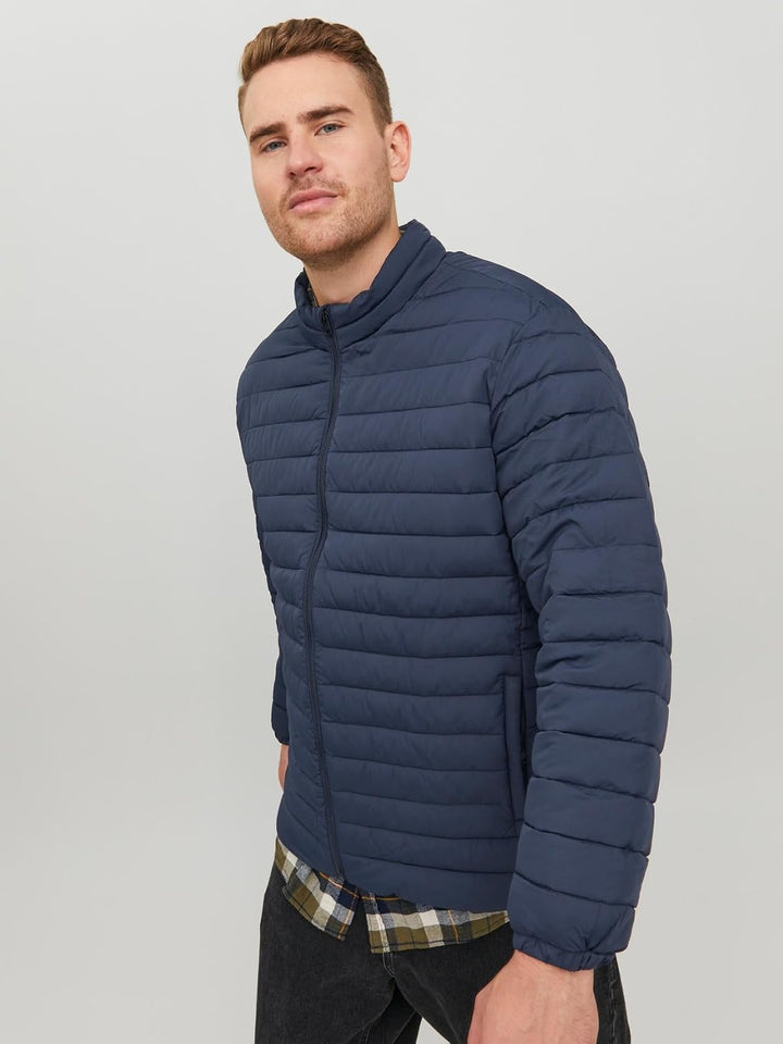 JACK &amp; JONES Herren Jjerecycle Puffer Collar Noos Gesteppt, Navy Blazer