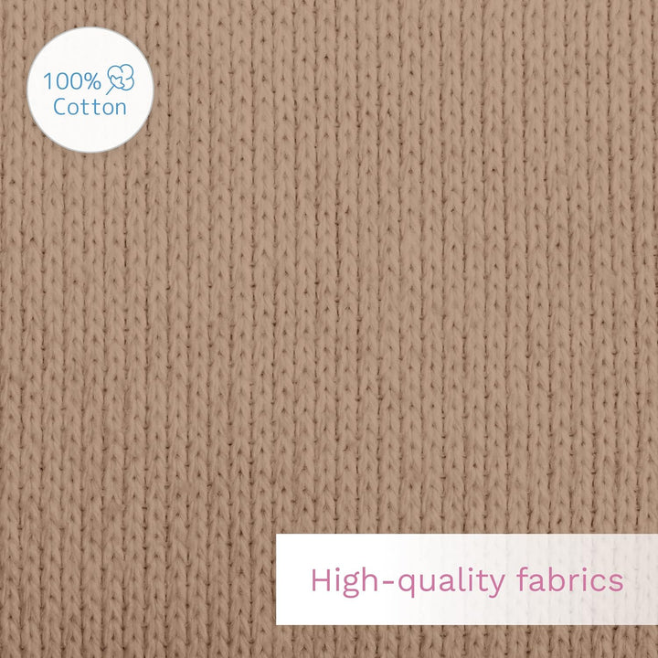 2X Jersey-Spannbettlaken für Babykörbe, oval, 100% Baumwolle (Haselnuss) Haselnussbraun Moses basket