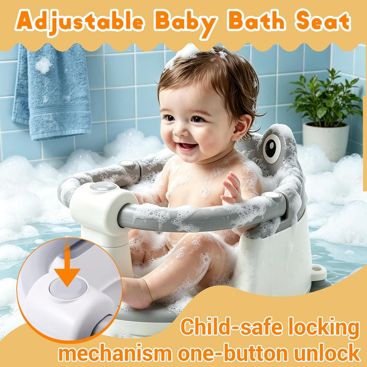 Stück Baby-Badesitz ab 6 Monate, Rutschfestes Design mit 4 Starken Saugnäpfen für Maximale Stabilitä