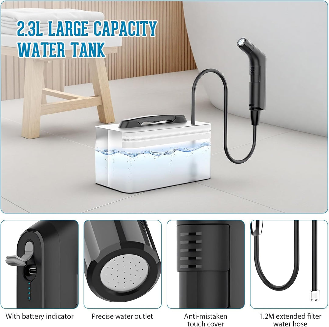 Elektrisches Bidet,Reise Bidet Elektrisch,Portable Bidet für Toilette,Camping Flasche Sprühflasche H