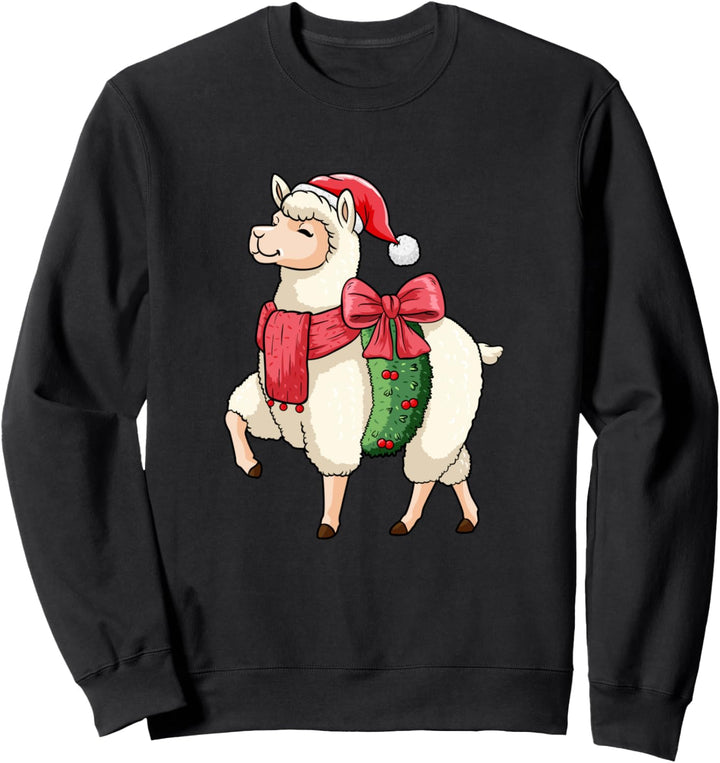 Lama Weihnachtsmann Alpaka Frohe Weihnachten Sweatshirt