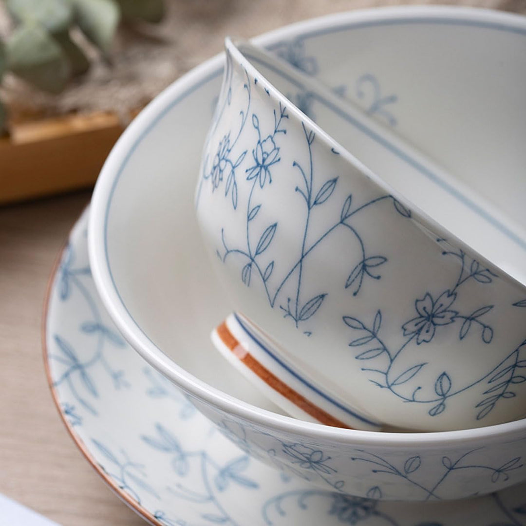 10 tischpäckchen, töpfe und gläser für küchenhilfen, nachtisch - suppe - teller, blaue blumenbesteck