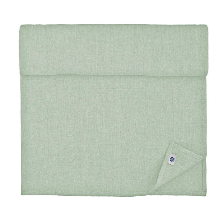Linen &amp; Cotton Tischläufer Stoff Tischband Tischdeko Hygge 100% Leinen, Hellblau Blau (40 x 130 cm)