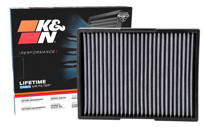K&N VF2012 Waschbarer und widerverwendbarer KFZ Innenraumfilter 1 Stück (1er Pack) Weiss