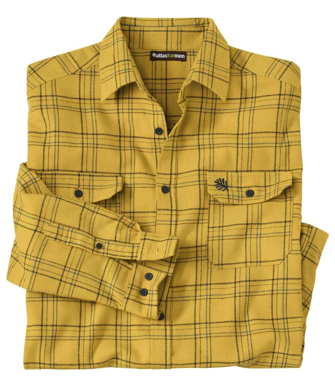 ATLAS FOR MEN - Kariertes Hemd aus Flanell - Langärmelig - Verfügbar in grossen Grössen von M bis 5X