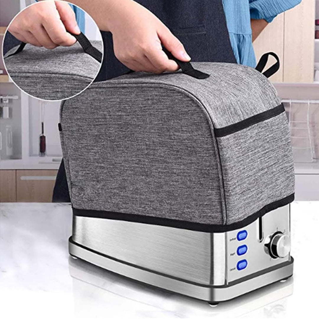 Toaster-Abdeckung, 2 Küchengeräte, und Fingerabdruckschutz mit Marmeladenverteiler-Halter und Toaste
