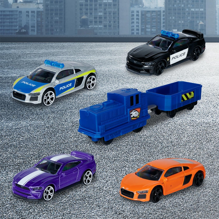 Majorette – Super Chase Center - Parkhaus mit 5 Etagen, mit Verfolgungsjagd, Parkgarage für Kinder a