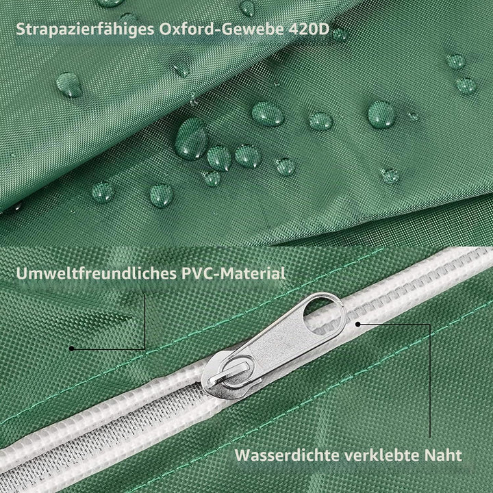 DWcouple IBC Tank Abdeckung,Wassertank Staubdichte Anti-UV-Schutzabdeckung,Grün Abdeckplane für Wass