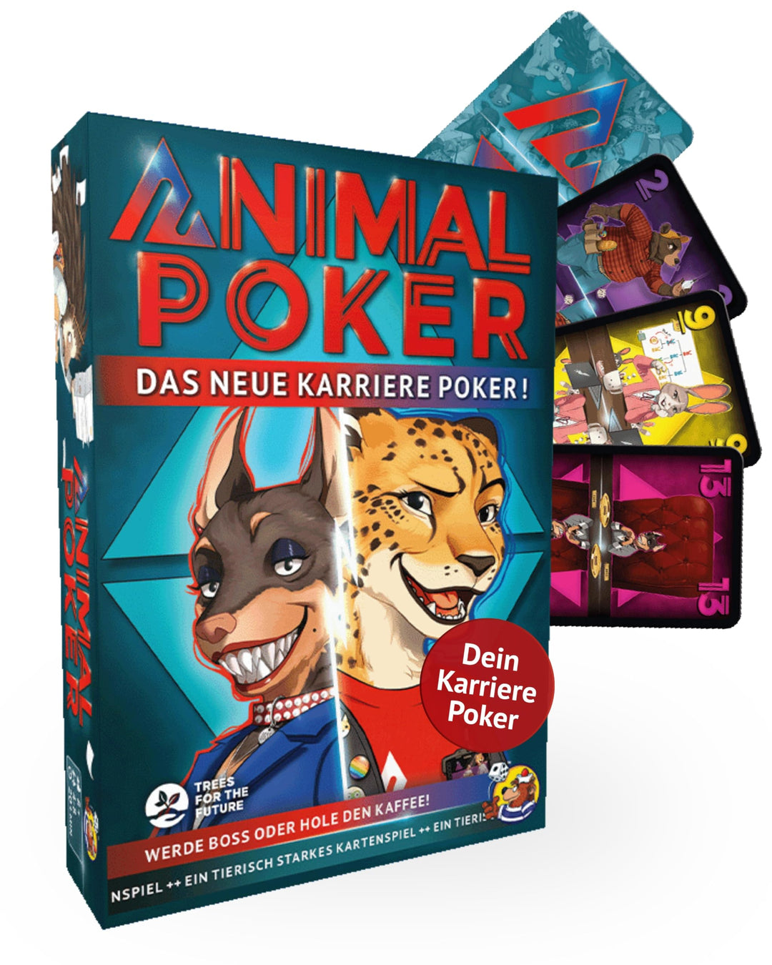 HeidelBär Games Animal Poker - Das tierische Kartenspiel - Neuauflage von Karriere Poker - Deutsch -