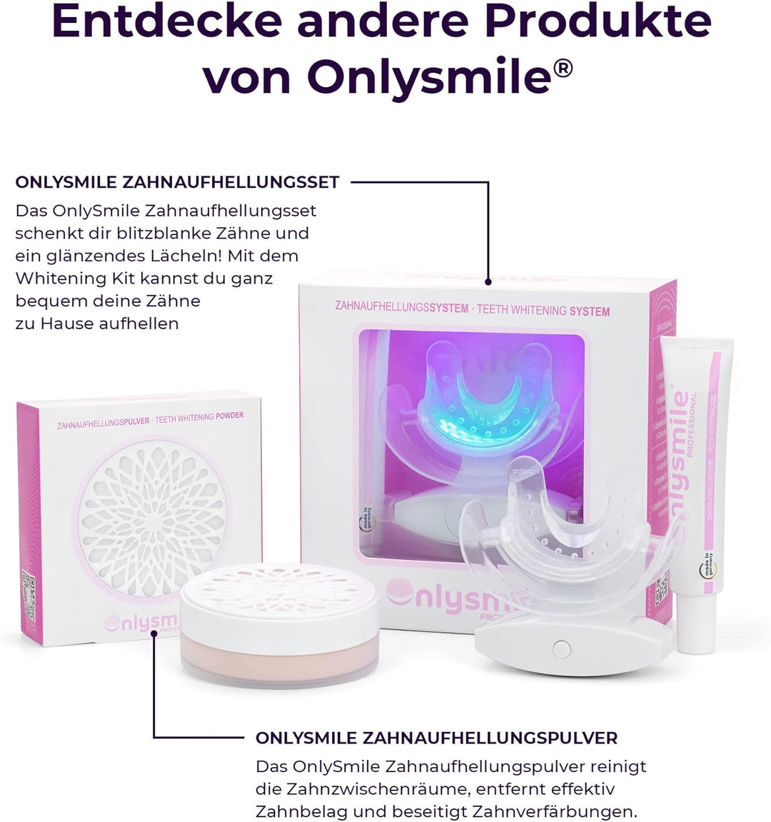 OnlySmile Doppelpack 2x Teeth Whitening Gel für weisse Zähne | Zahnaufhellung und Bleaching Gel mit