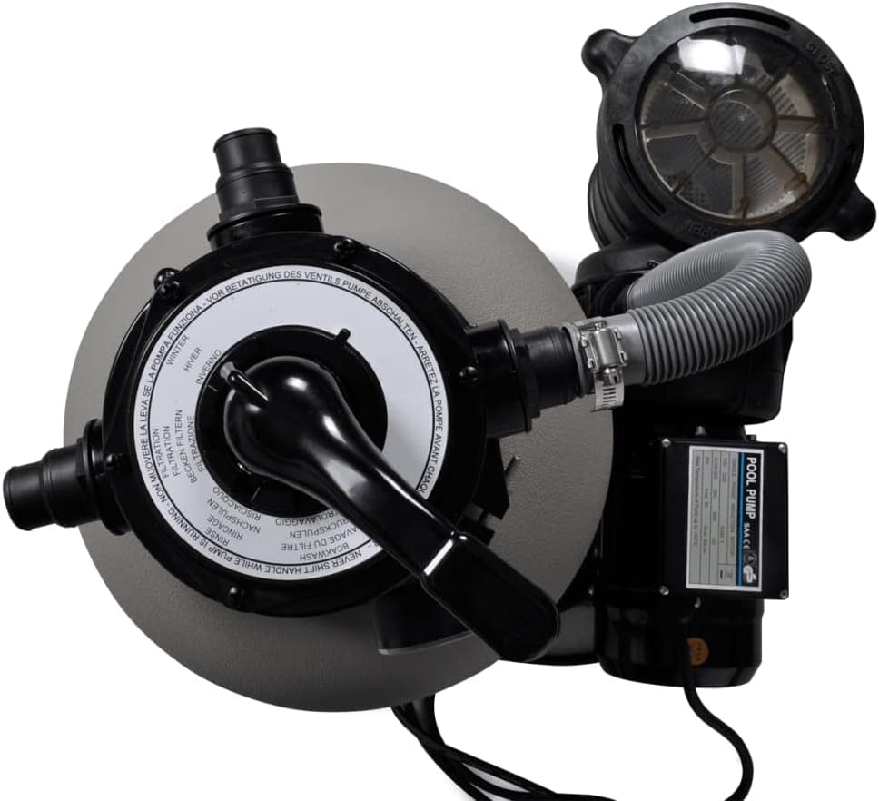 Sandfilterpumpe 600 W 17.000 L/h, korrosionsfester Filtertank, 3,8 cm Anschluss, Vorfilter, wetterfe