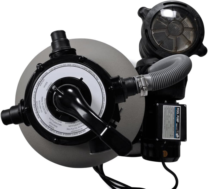 Sandfilterpumpe 600 W 17.000 L/h, korrosionsfester Filtertank, 3,8 cm Anschluss, Vorfilter, wetterfe
