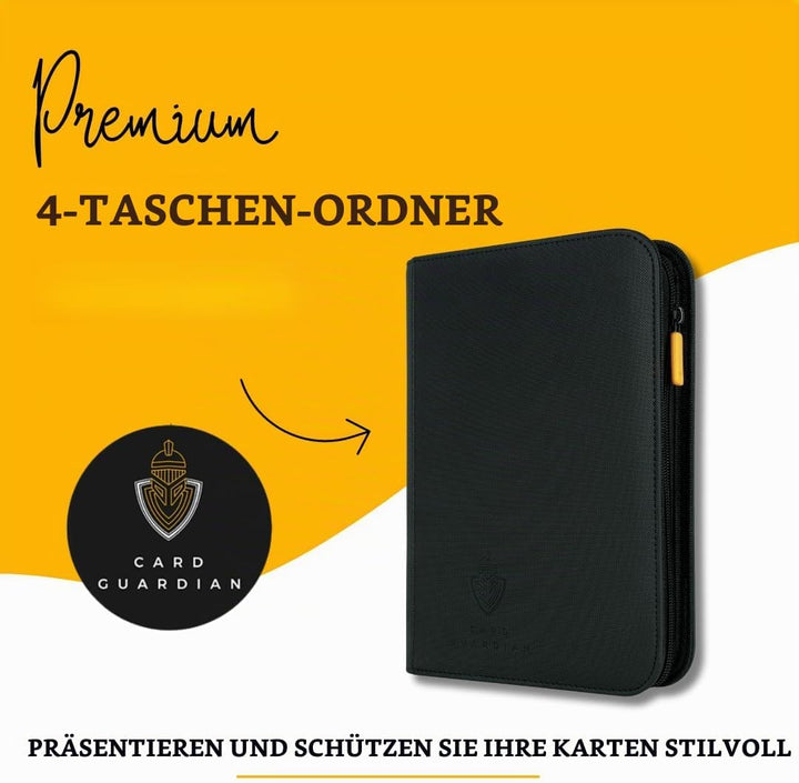Card Guardian - 4 Pocket Premium Binder mit Reissverschluss und Seitentaschen für 160 Karten Sammelk