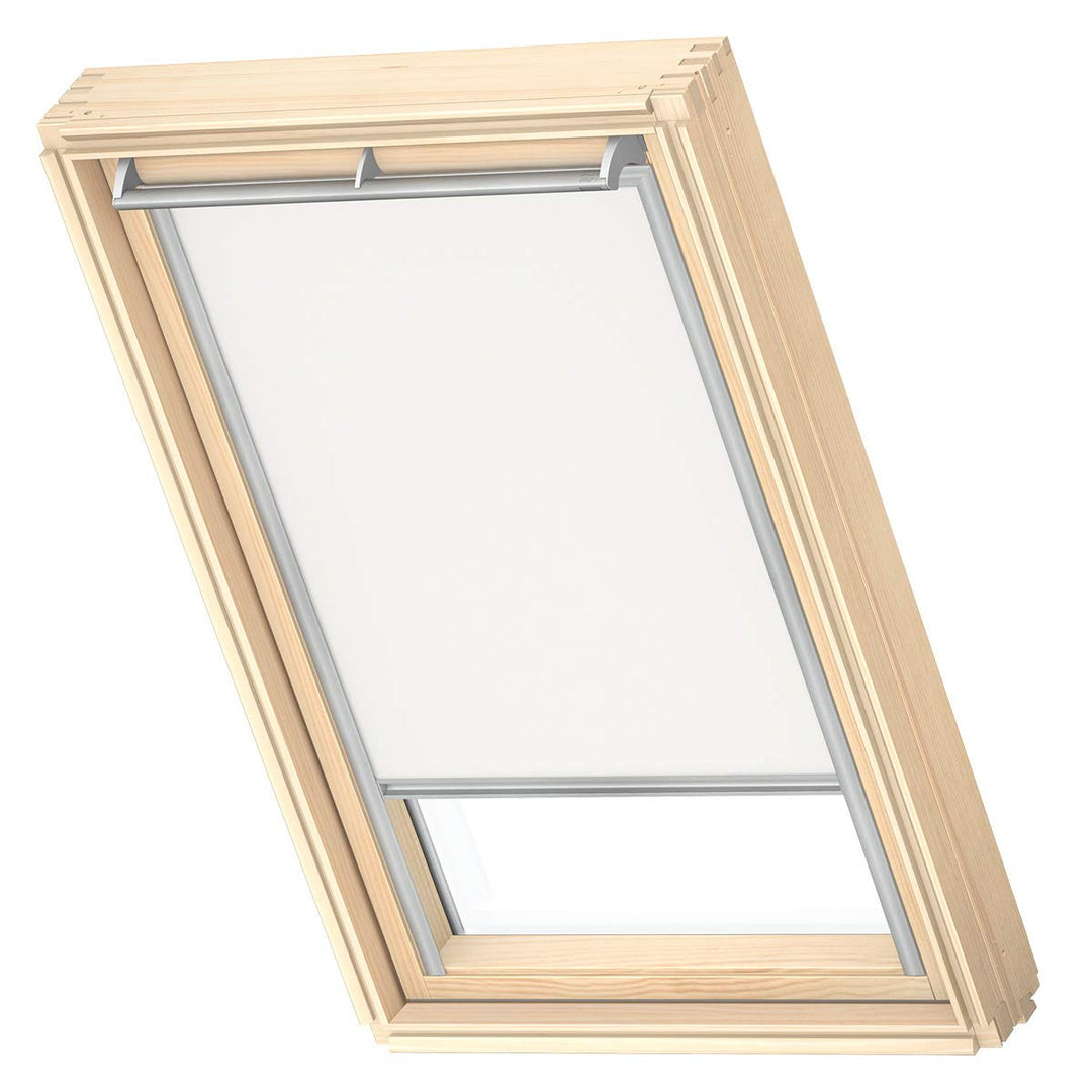VELUX Original Dachfenster Verdunkelungsrollo für C04, Weiss, mit Grauer Führungsschiene