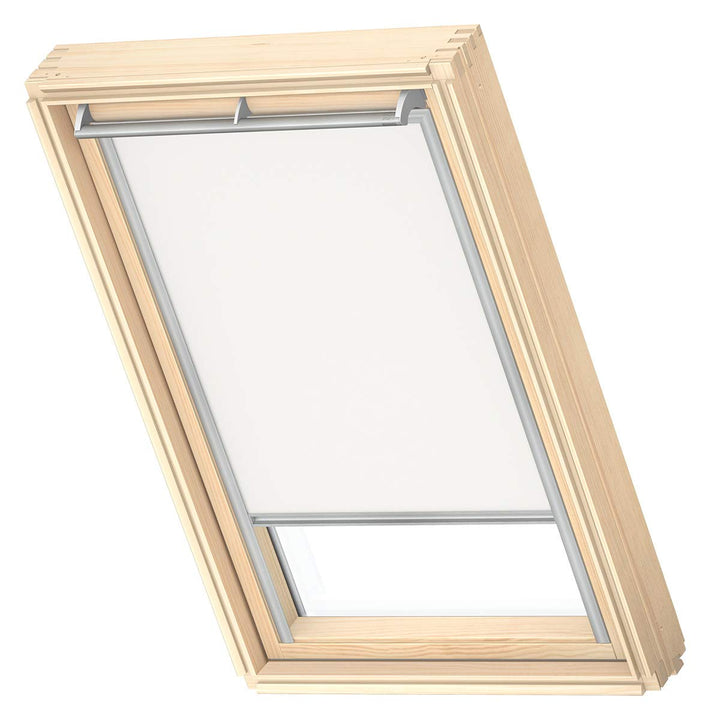 VELUX Original Dachfenster Verdunkelungsrollo für C04, Weiss, mit Grauer Führungsschiene