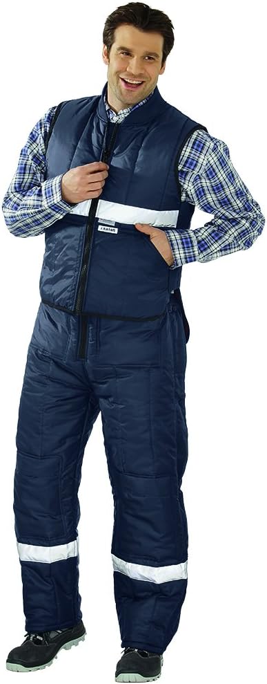 Planam Grösse S Herren Kühl-/Gefrierhaus Kühlhaus Weste marine Innenfutter rot Modell 5122 Marine/In