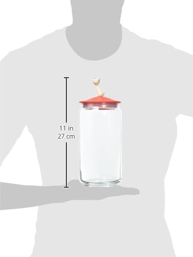 Alessi MIO JAR,BARATTOLO Gatti RO, Glas,thermoplastischem Harz, Mehrfarbig, One Size