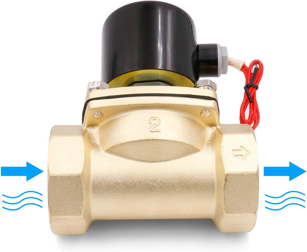 Heschen Elektrisches Messing-Magnetventil, 2W-500-50, PT2'', AC220V, Direktwirkung Wasser, Normal Ge