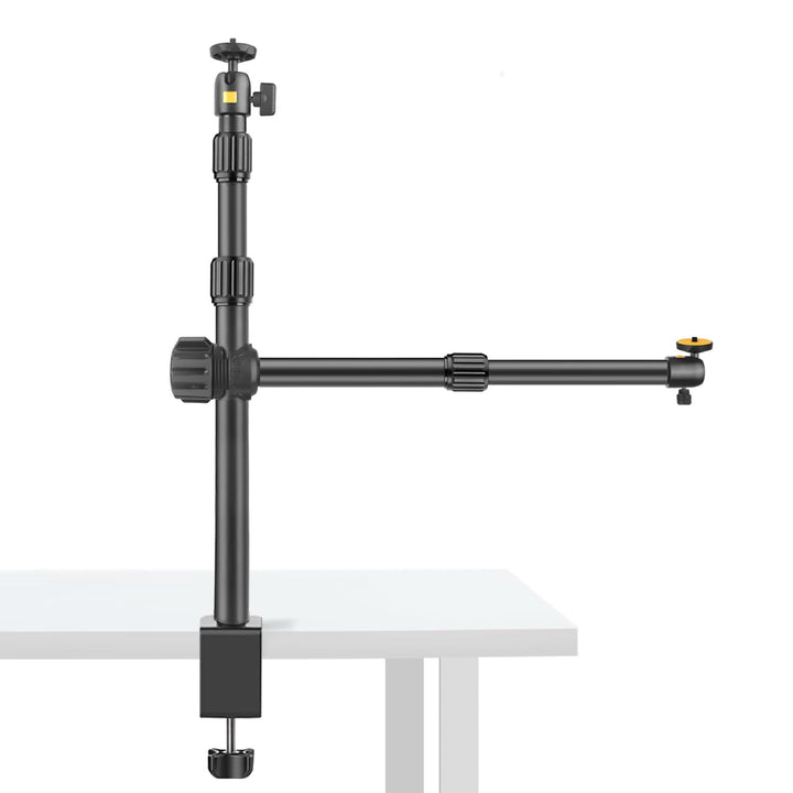 OS03 Tischstativ Kamera, 37-83cm Einstellbar Overhead Stativ Webcam, Kamera Tischhalterung mit Boom