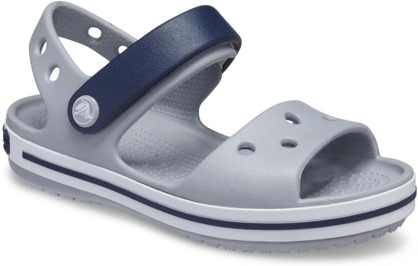 Baya Lined Fuzz-Strap Clog 19/20 EU Light Grey Navy, 19/20 EU Light Grey Navy