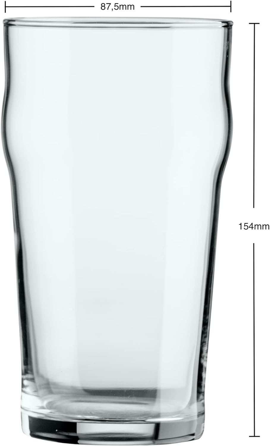 Hostelvia 12 kieliszków do piwa Nonic, 56 cl (1 Pint), wytrzymałe szkło hartowane 12 Stück (1er Pack