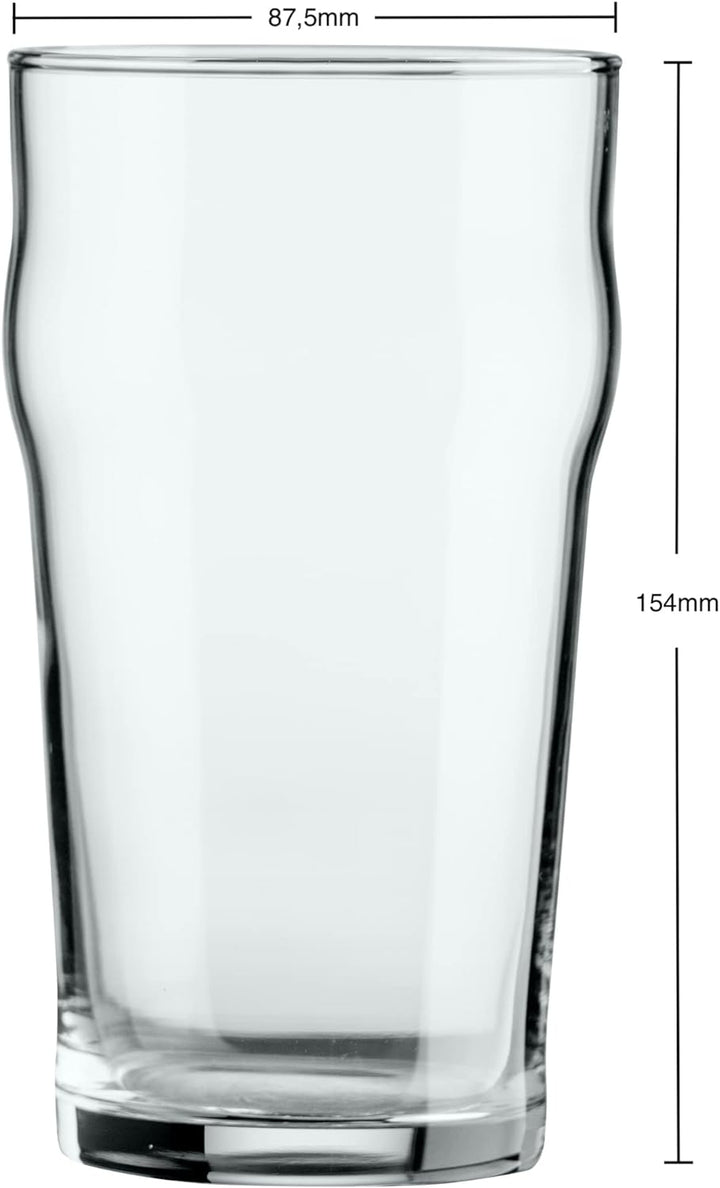 Hostelvia 12 kieliszków do piwa Nonic, 56 cl (1 Pint), wytrzymałe szkło hartowane 12 Stück (1er Pack
