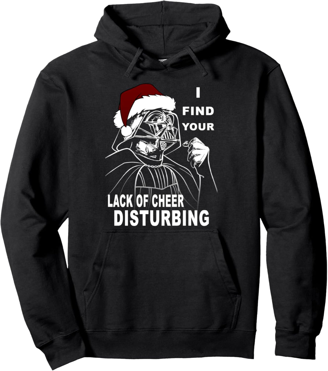 Star Wars Darth Vader Lack Of Cheer Santa Hat Holiday Text Pullover Hoodie