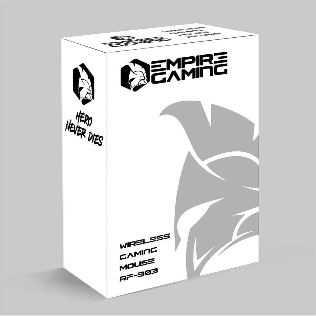 EMPIRE GAMING - RF903 Gaming-Maus, Kabellos 2,4GHz Wireless Wiederaufladbar – LED-Hintergrundbeleuch