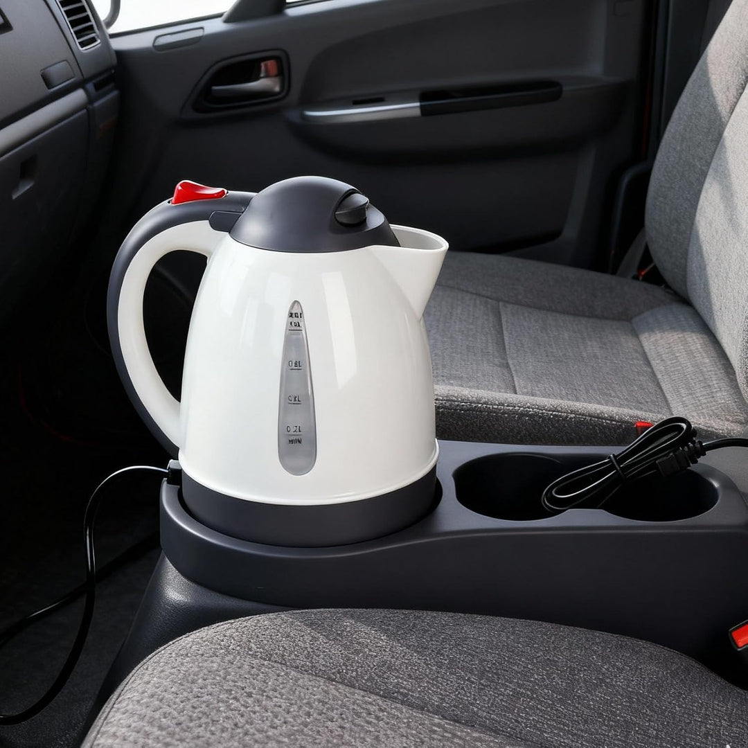 Auto Wasserkocher 1L Tragbare Reisekocher für Auto Reisen Camping mit automatischer Abschaltung aus