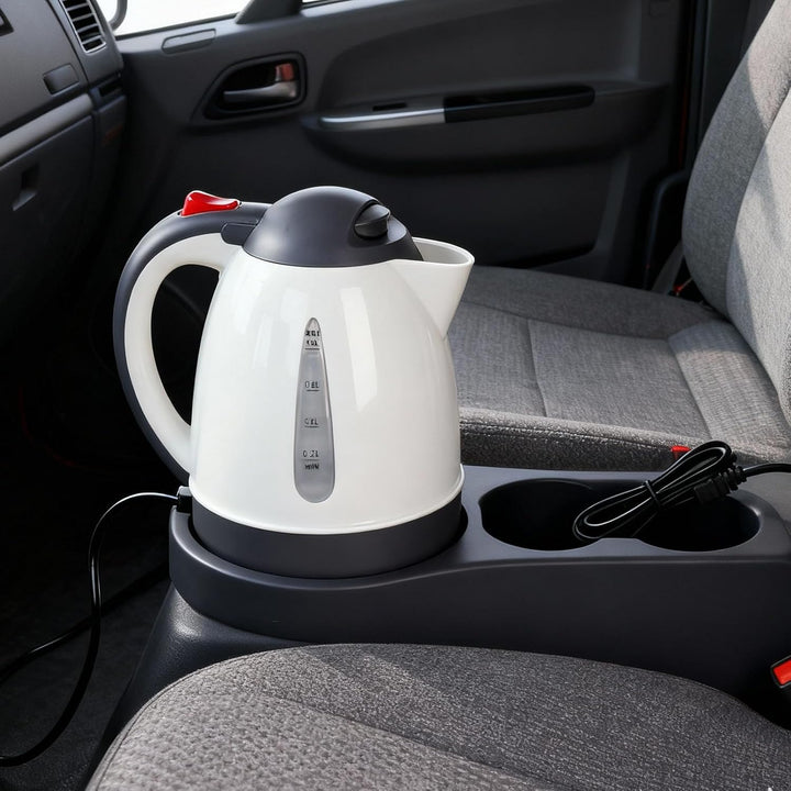 Auto Wasserkocher 1L Tragbare Reisekocher für Auto Reisen Camping mit automatischer Abschaltung aus